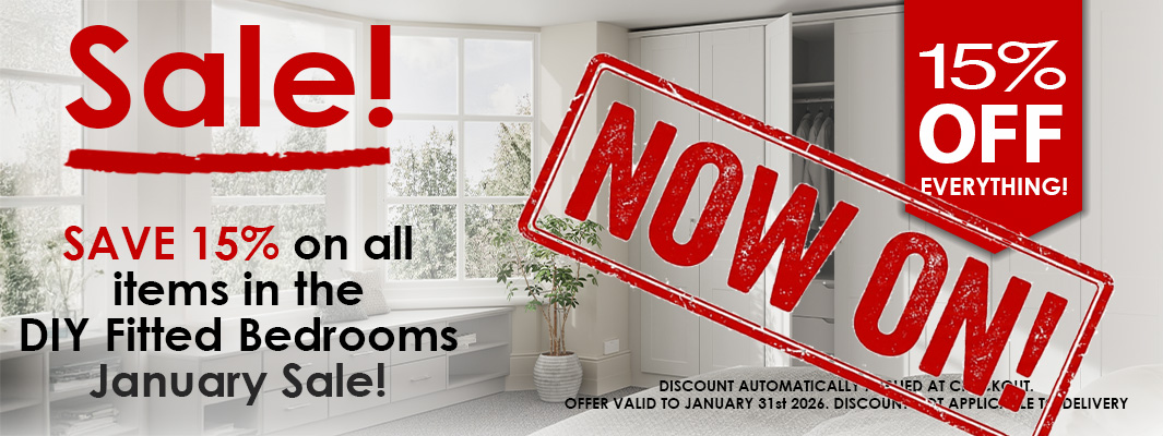 The DIY Fitted Bedrooms January Sale is now on